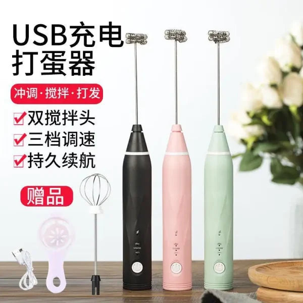 Milk Frother Electric Egg Beater USB Charging Mixer For Coffee Drink  Portable - Orbistore
