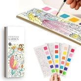 1 Book Magic Drawing Doodle Water Color Painting Book 12 Pages With 1pcs Brush