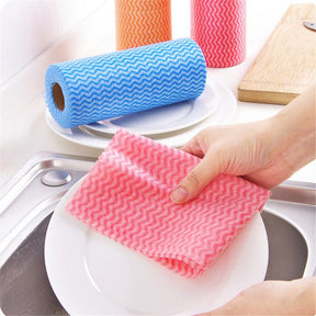 50pcs Re Usable Cleaning Wipes (Random Color)