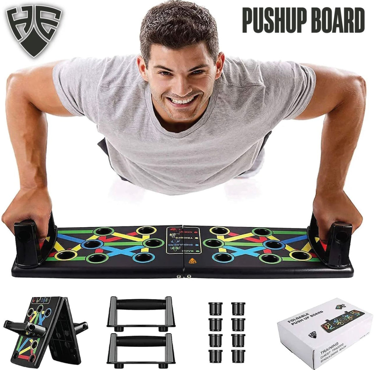 9 in1 Foldable Push Up Board Multi Functional Body Building Fitness