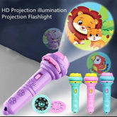 Baby Projector Torch 3 Cards Cartoon Projection Flashlight Children Early Education Toy