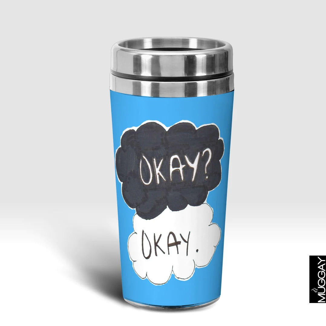 Coffee Lover Gifts & Travel Mug (Okay Okay Design)