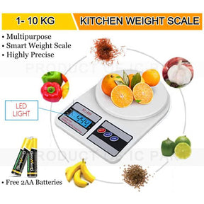 Imported Battery Operated Digital Weight Machine 10kg Digital Kitchen Scale Mini Weight Machine Weight Scale Vegetable Dry Fruit Scales Portable Liquid Kitchen