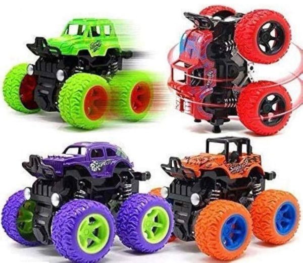 Monster Truck Toys Friction Powered Toy Cars Push And Go Vehicles For Kids