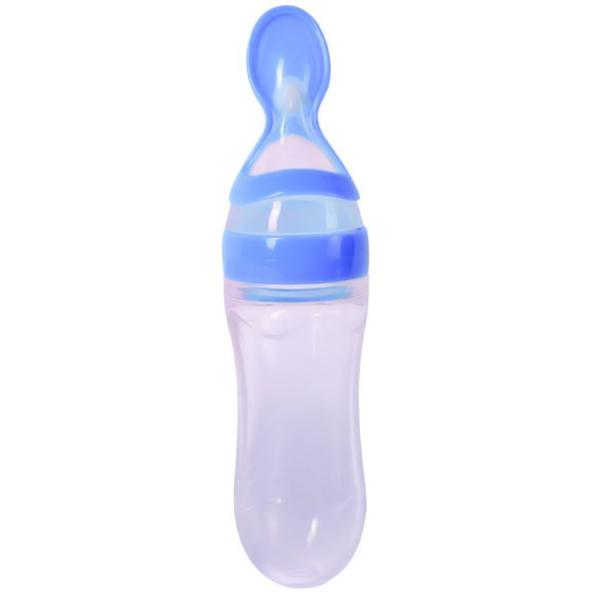 Silicone Baby Spoon Feeder Bottle Feeding (Random Color)