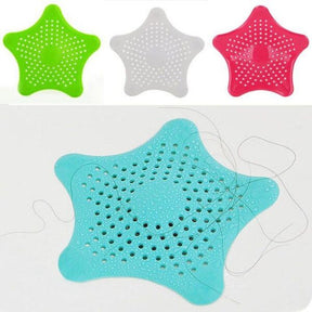 Silicone Rubber Star Fish Five-pointed Creative Star Sink Water Stopper Filter Sea Star Drain Hair Catcher & Stopper Cover Sink Strainer Leakage Filter Kitchen And Bathroom (Random Color)