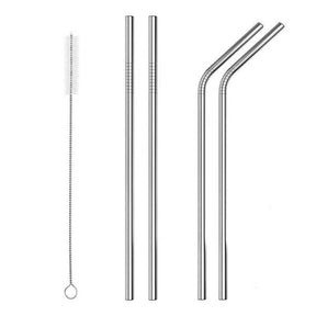 Stainless Steel Straw (5 Pcs Steel Straw Set)