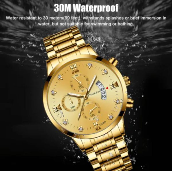 Waterproof Black Six-Pin Watch Calendar ( With Box )