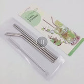 Stainless Steel Straw (5 Pcs Steel Straw Set)